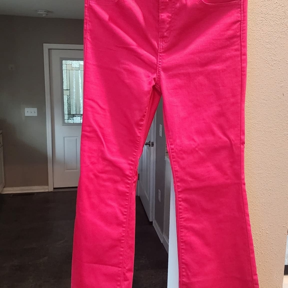 Vibrant Pink Flare Jeans